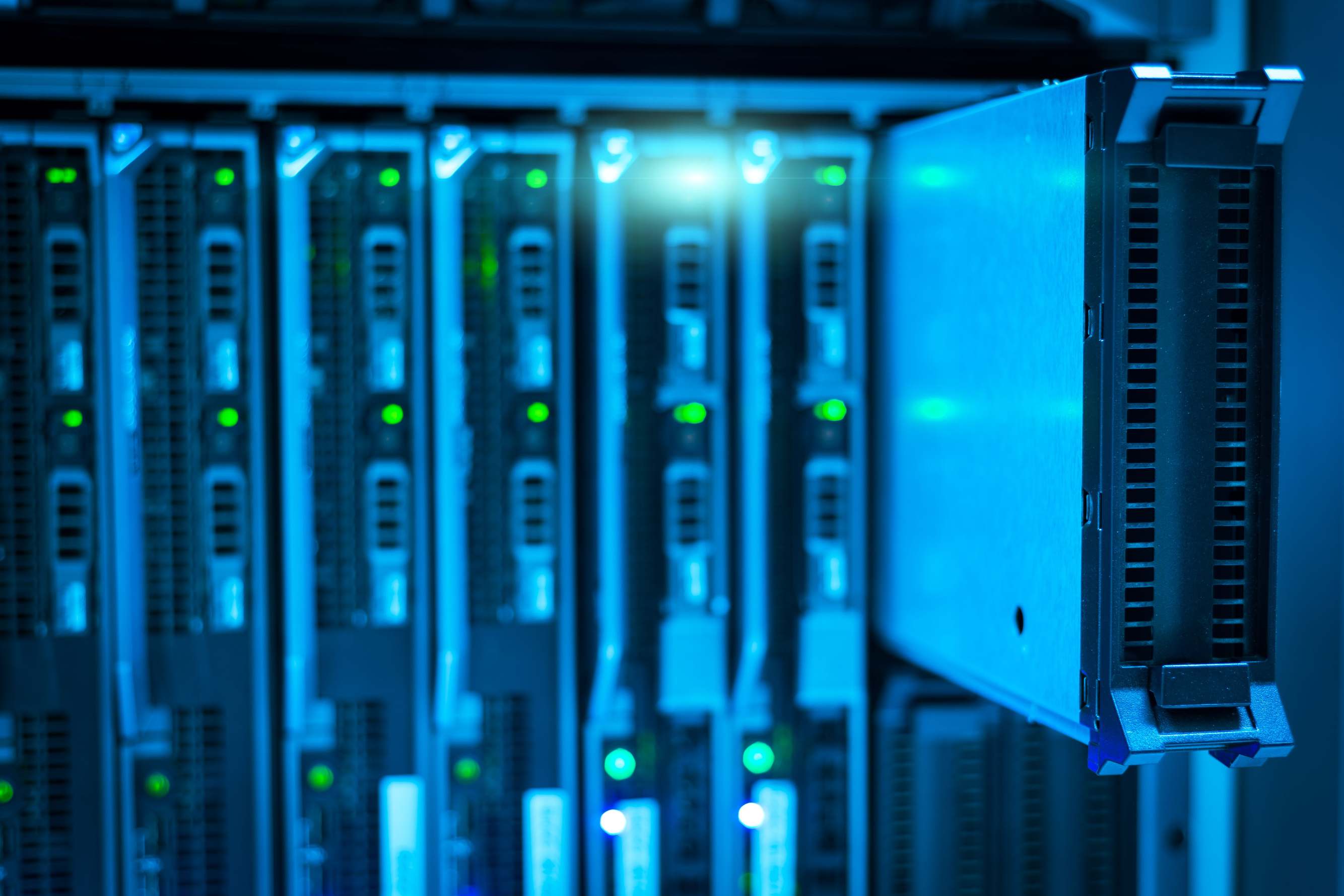 Server and network equipment in a data facility